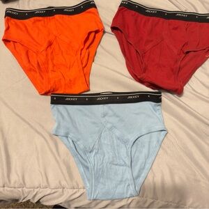 Jockey Classic/Vintage Briefs Set— Orange, Maroon & Light Blue